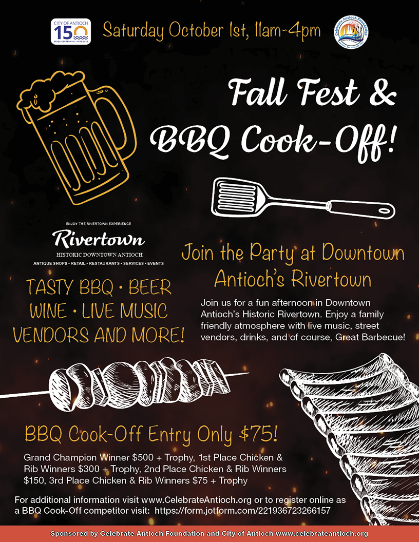 a flier for the Fall Fest / BBQ event